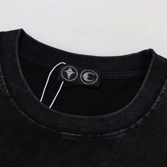 Thug Club Black T Shirt With Distinctive Embroidered Graphics - Picture 3 of 9